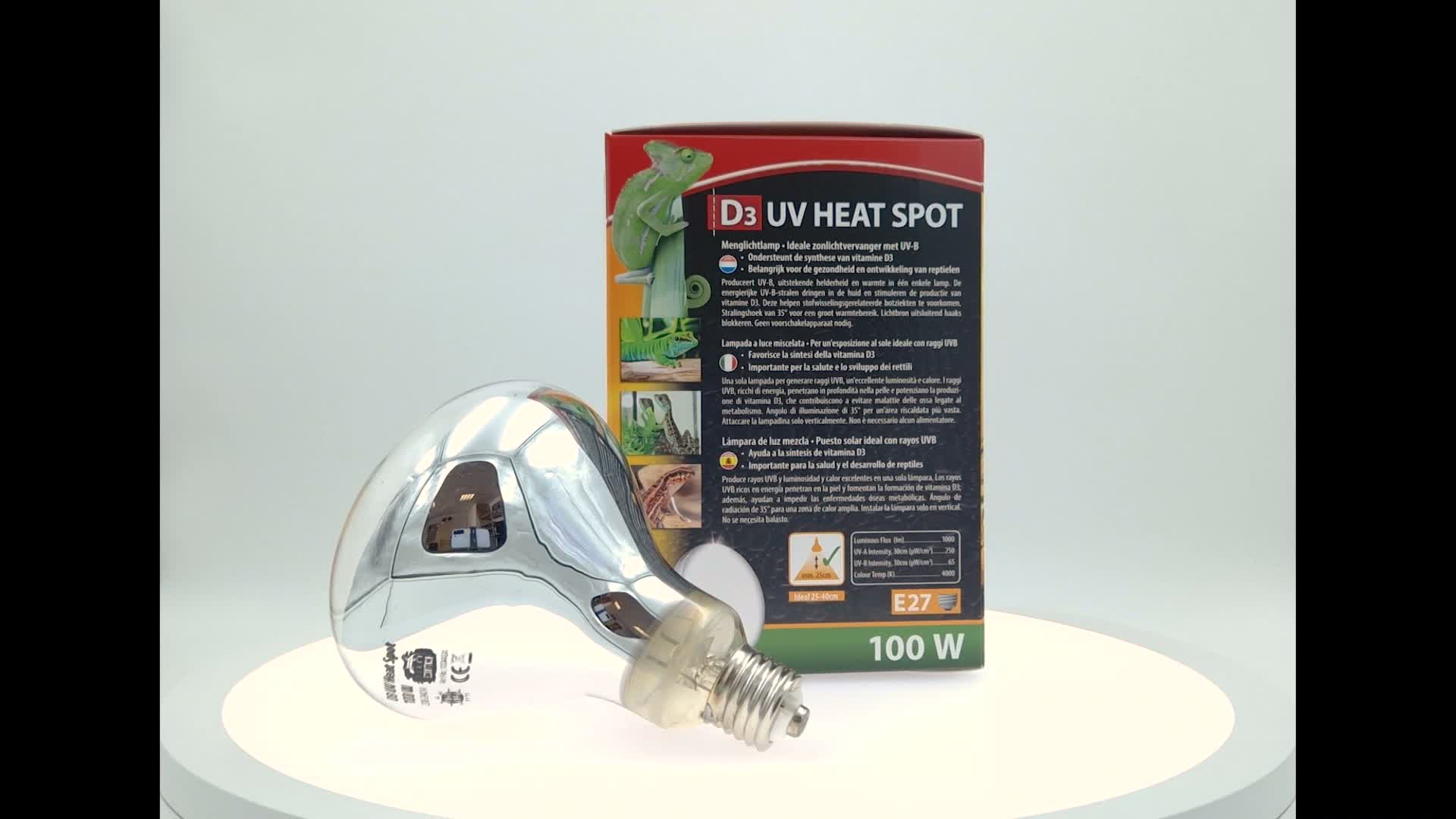 D3 UV Heat Spot  100 Watt - UVA UVB Wärmelampe für Produktbild-Vorschau 7