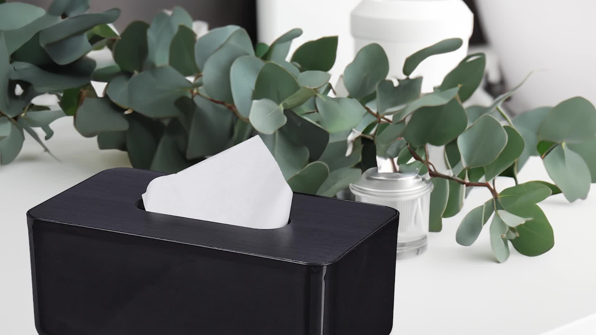 Relaxdays Tücherbox mit Deckel, für Bad, Taschentuchbox, Produktbild-Vorschau 7