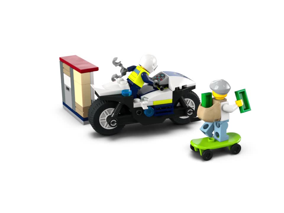 LEGO City Verfolgungsjagd mit dem Polizeimotorrad – Produktbild-Vorschau 7