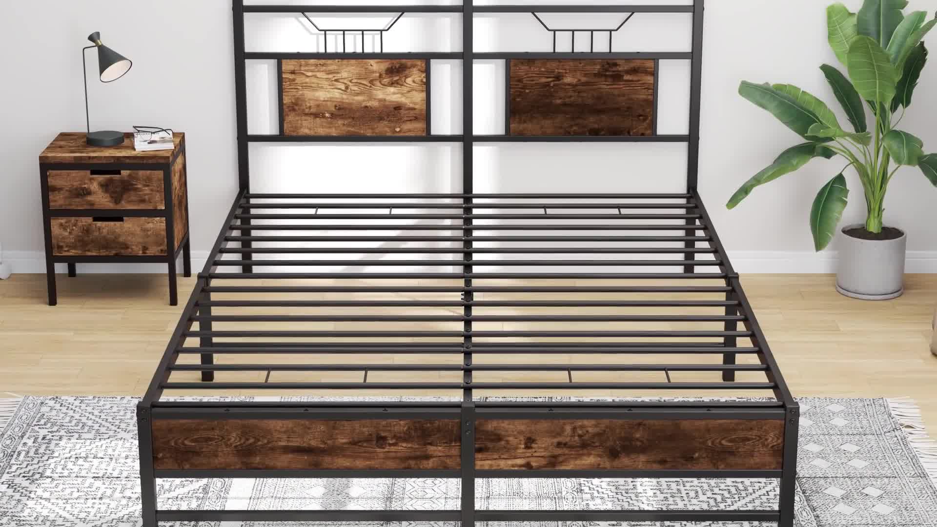 vidaXL Bettgestell ohne Matratze Räuchereiche 140x200 cm Produktbild-Vorschau 7