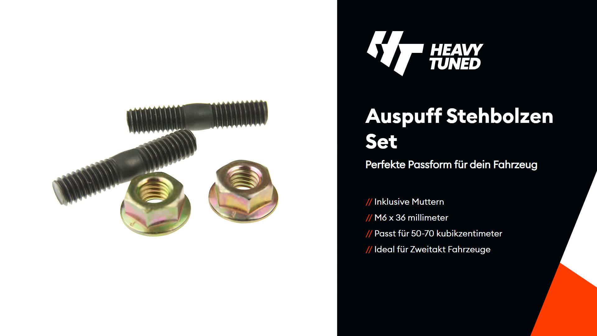 101_Octane Auspuff Stehbolzen Set inkl. Muttern - M6 x M6 Produktbild-Vorschau 7