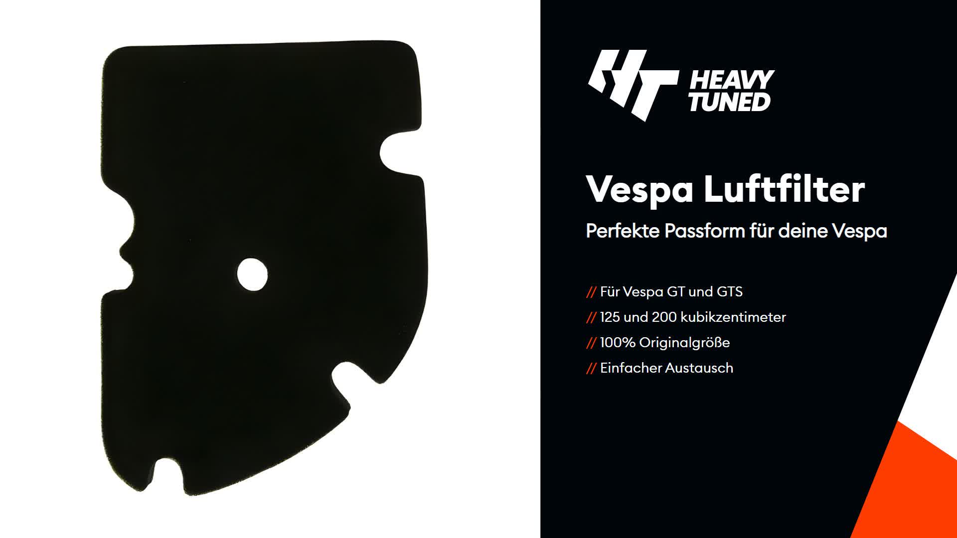 Vicma Luftfilter Einsatz kompatibel mit Vespa GT, GTS 125, Produktbild-Vorschau 3