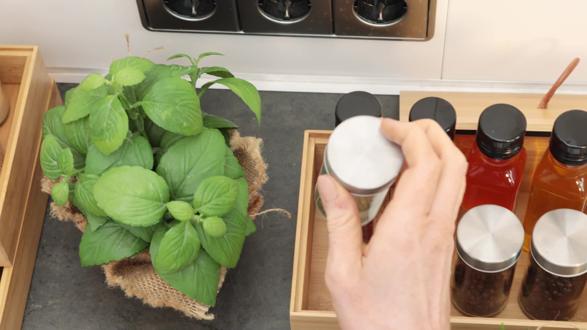 Relaxdays Aufbewahrungsbox mit Deckel, Bambus Kasten, Deko, Produktbild-Vorschau 7