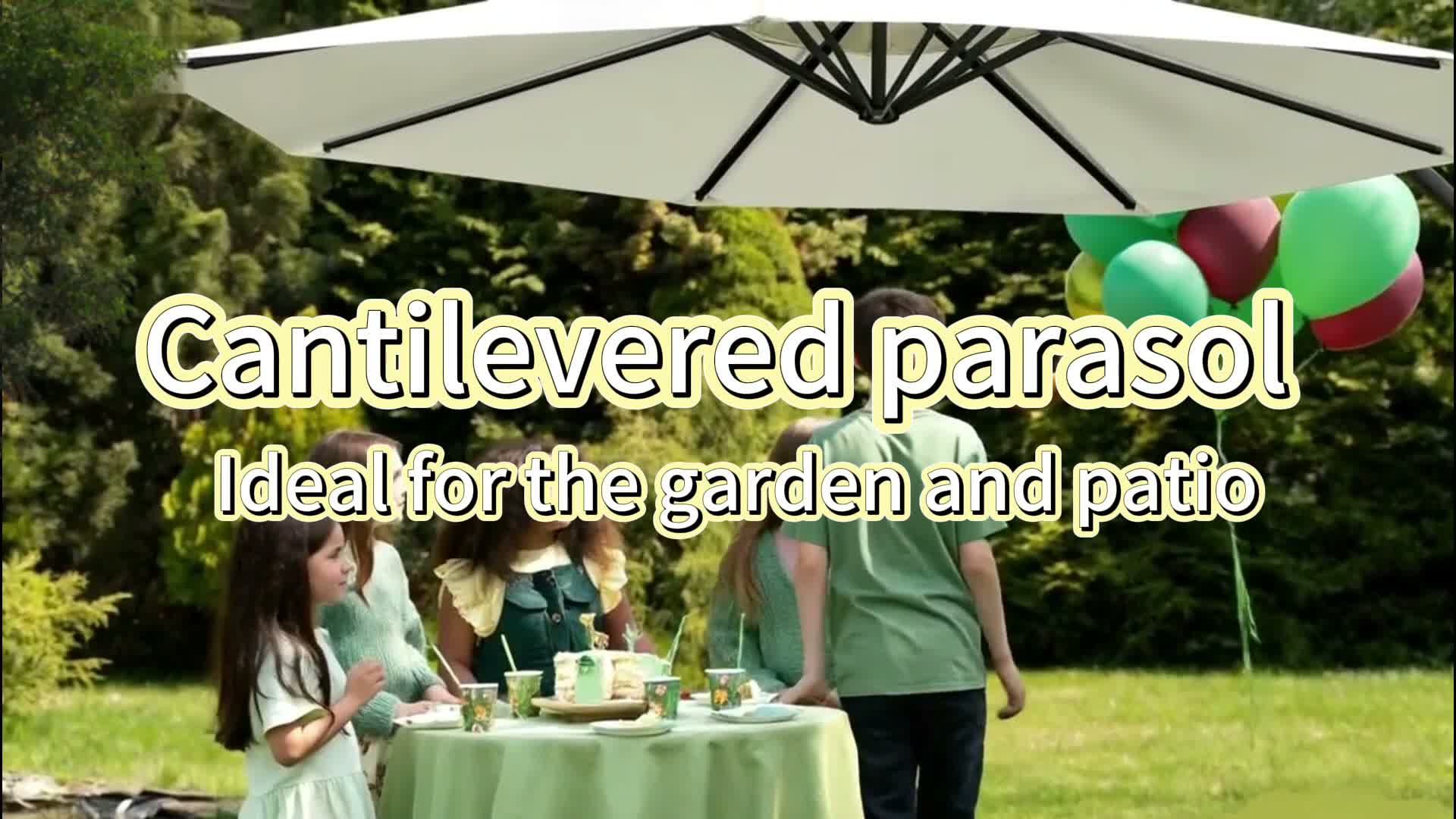 XMTECH Parapluie Ø350cm ALU Parasol de jardin Parasol à Voir les images du produit 7