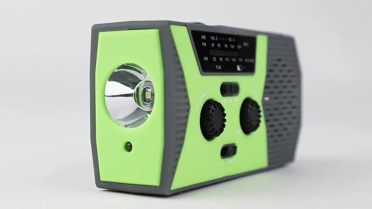 AM/FM Wetterradio mit Solar & Handkurbel – 2000mAh Produktbild-Vorschau 7