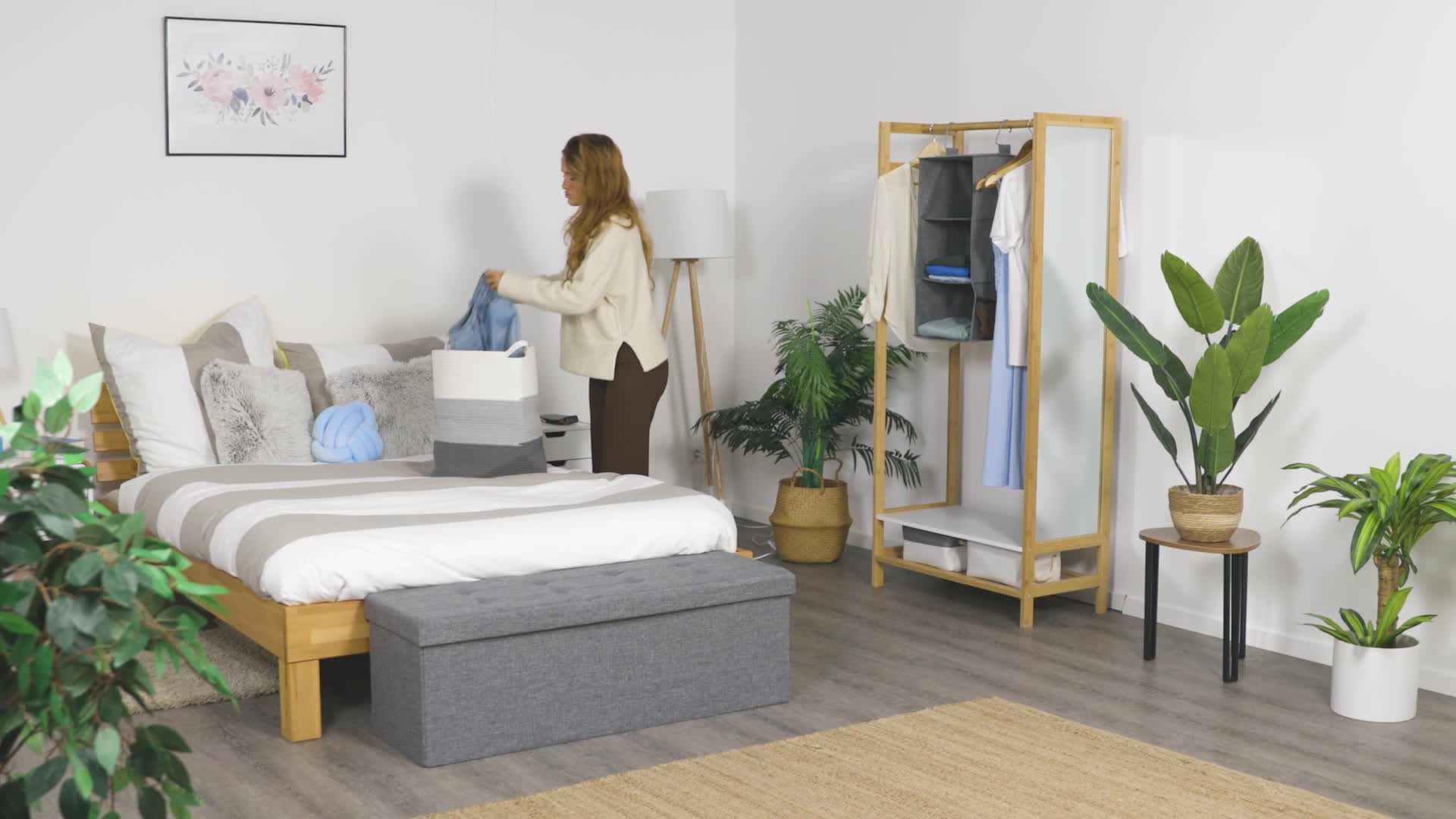 Relaxdays Kleiderschrank Hängeregal 2er Set, 3 Fächer, Produktbild-Vorschau 7