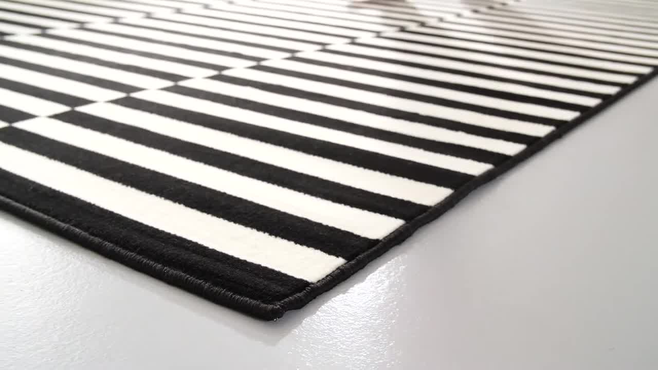 Hanse Home Gloria Designteppich Panel Schwarz Weiß Produktbild-Vorschau 6