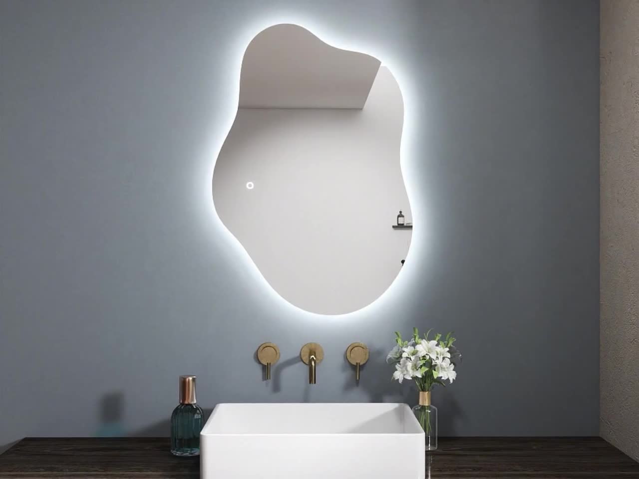 Miroir Salle de Bain LED en Forme de Nuage, Anti-Buée, 3 Voir les images du produit 7