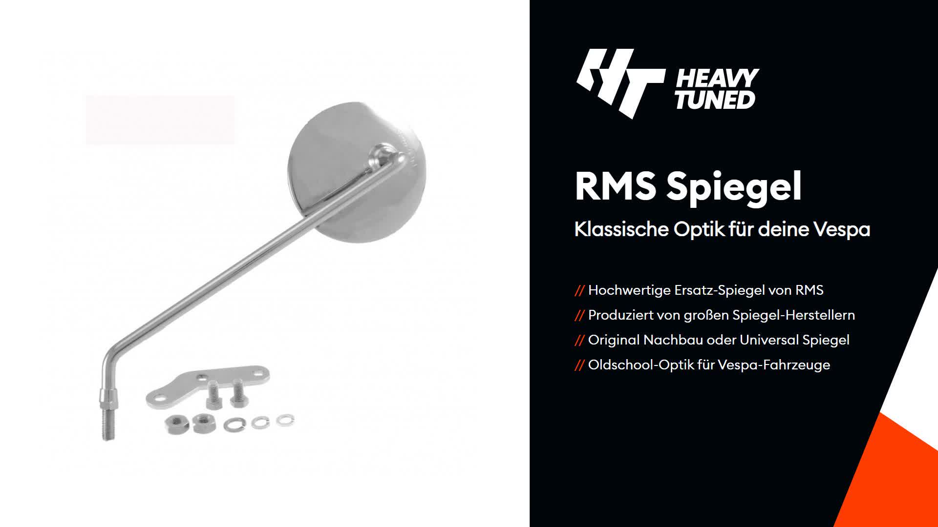 RMS Spiegel chrom links kompatibel mit Vespa universal Produktbild-Vorschau 4