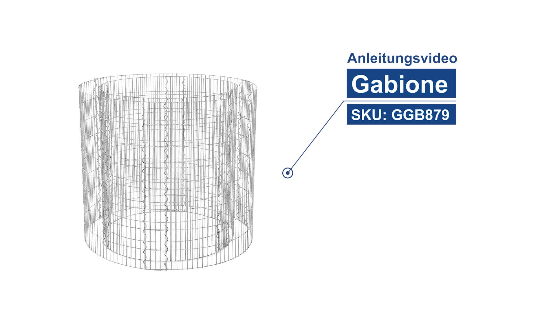 SONGMICS Drahtkorb Gabion, Gabionenkorb, rund, Steinkorb, Produktbild-Vorschau 7