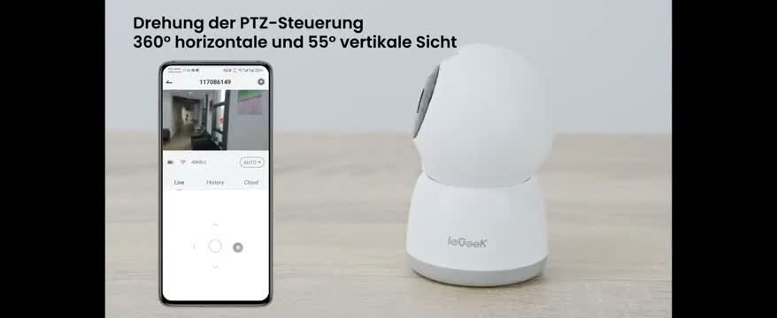 Überwachungskamera 4 Stück, Schwenkbar 360°, WLAN 2.4/5GHz, Produktbild-Vorschau 7