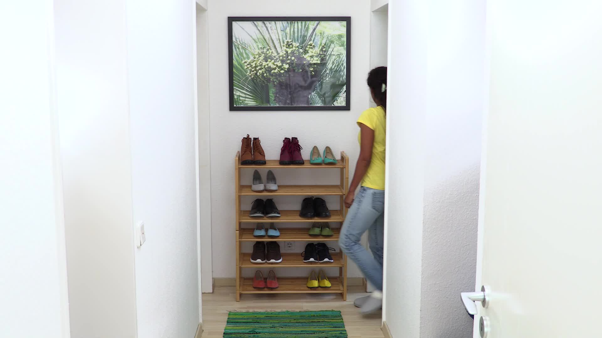 Relaxdays Schuhregal Bambus, stapelbares Schuhgestell mit 3 Produktbild-Vorschau 7