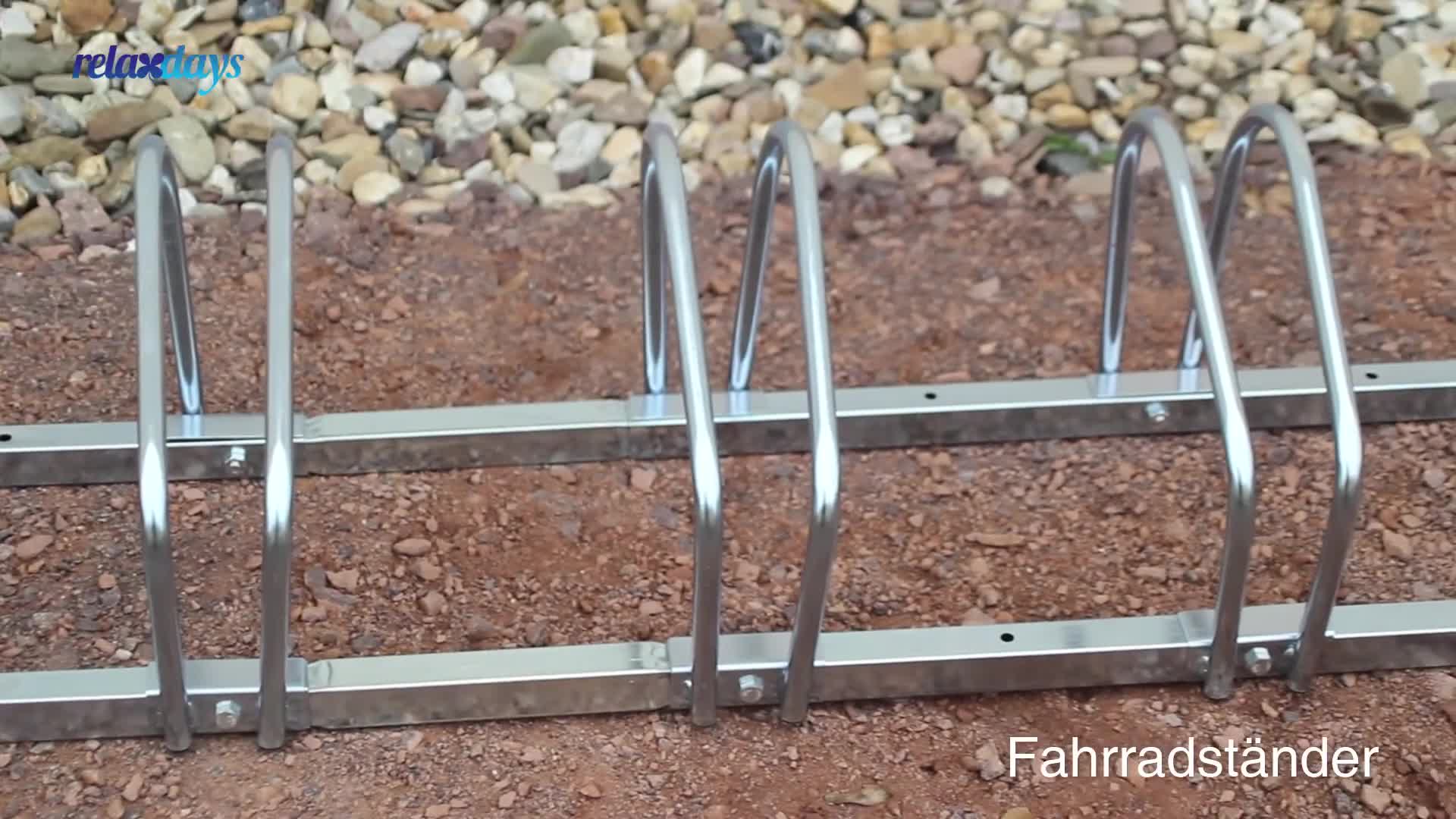 Relaxdays Fahrradständer, Für 5 Fahrräder, Boden- und Produktbild-Vorschau 7