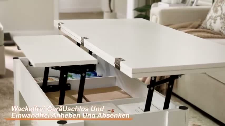 AODEMOKO Couchtisch Höhenverstellbar, 3-in-1-Multifunktions Produktbild-Vorschau 7