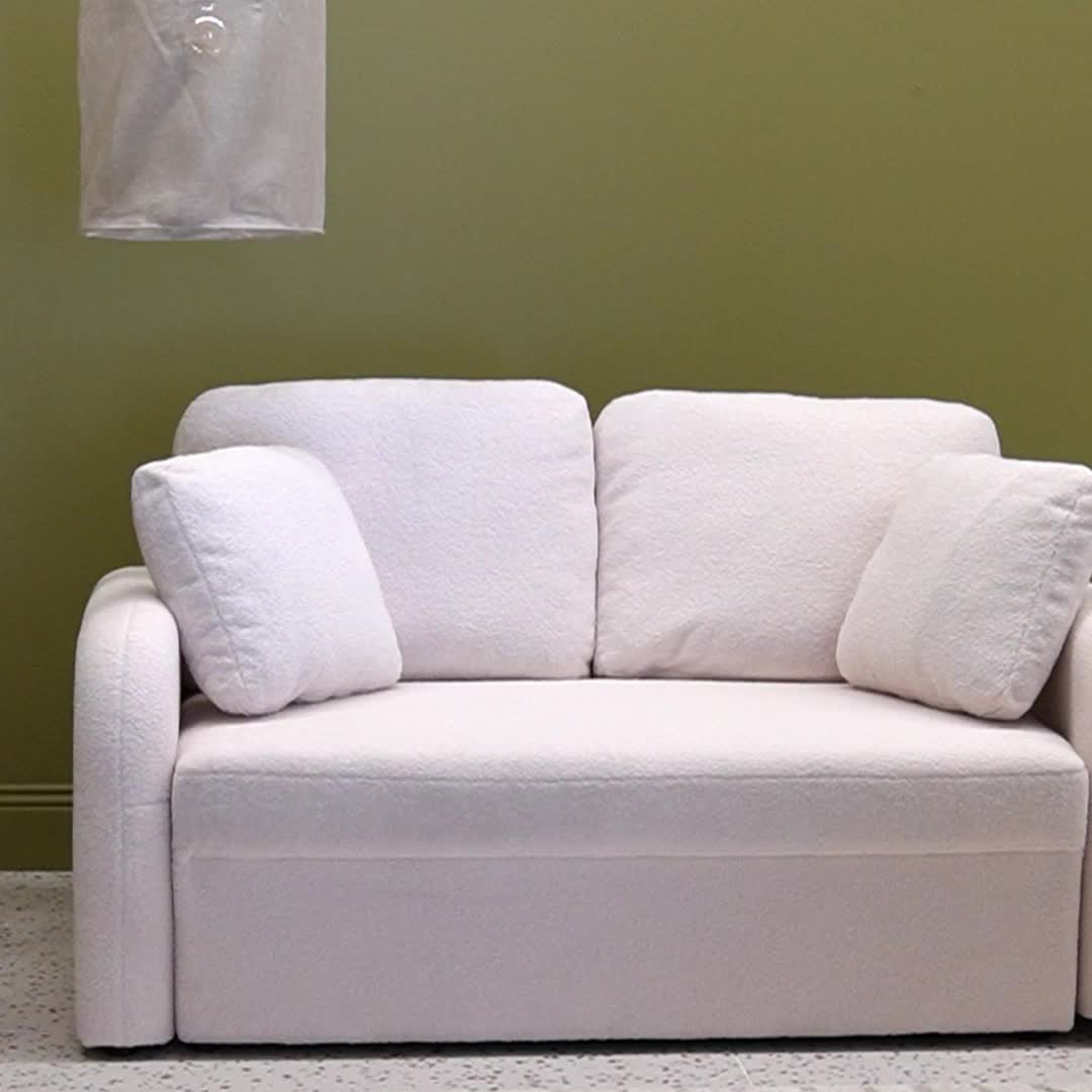 sweeek - 2-Sitzer-Sofa Milano mit cremefarbenem Teddy Produktbild-Vorschau 7