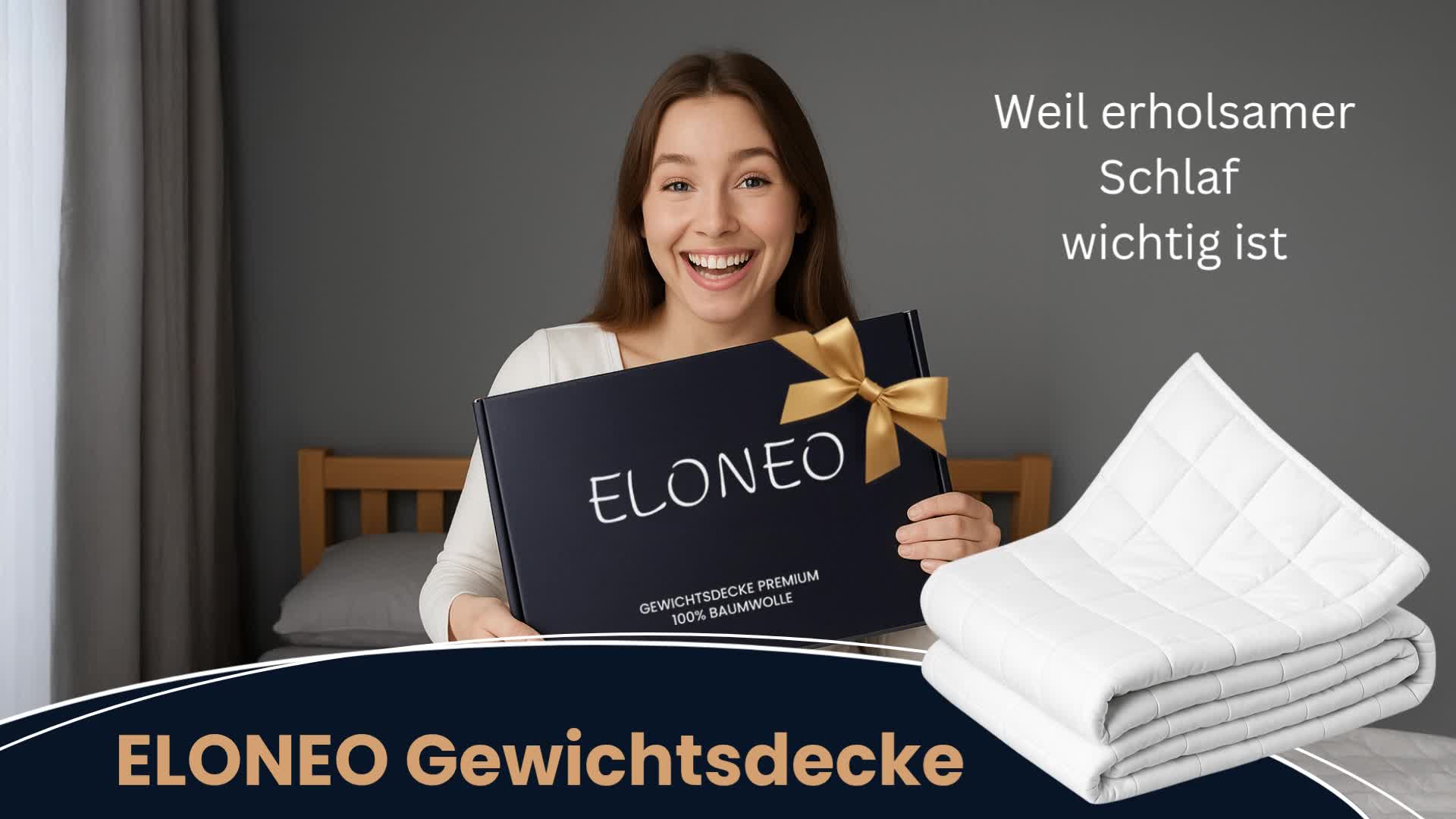 ELONEO Gewichtsdecke 155x220 cm mit 9 kg, Weighted Blanket Produktbild-Vorschau 7