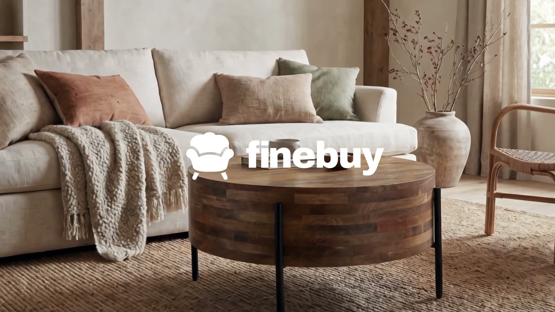 FineBuy Couchtisch 70cm Massivholz Mango Wohnzimmertisch Produktbild-Vorschau 7