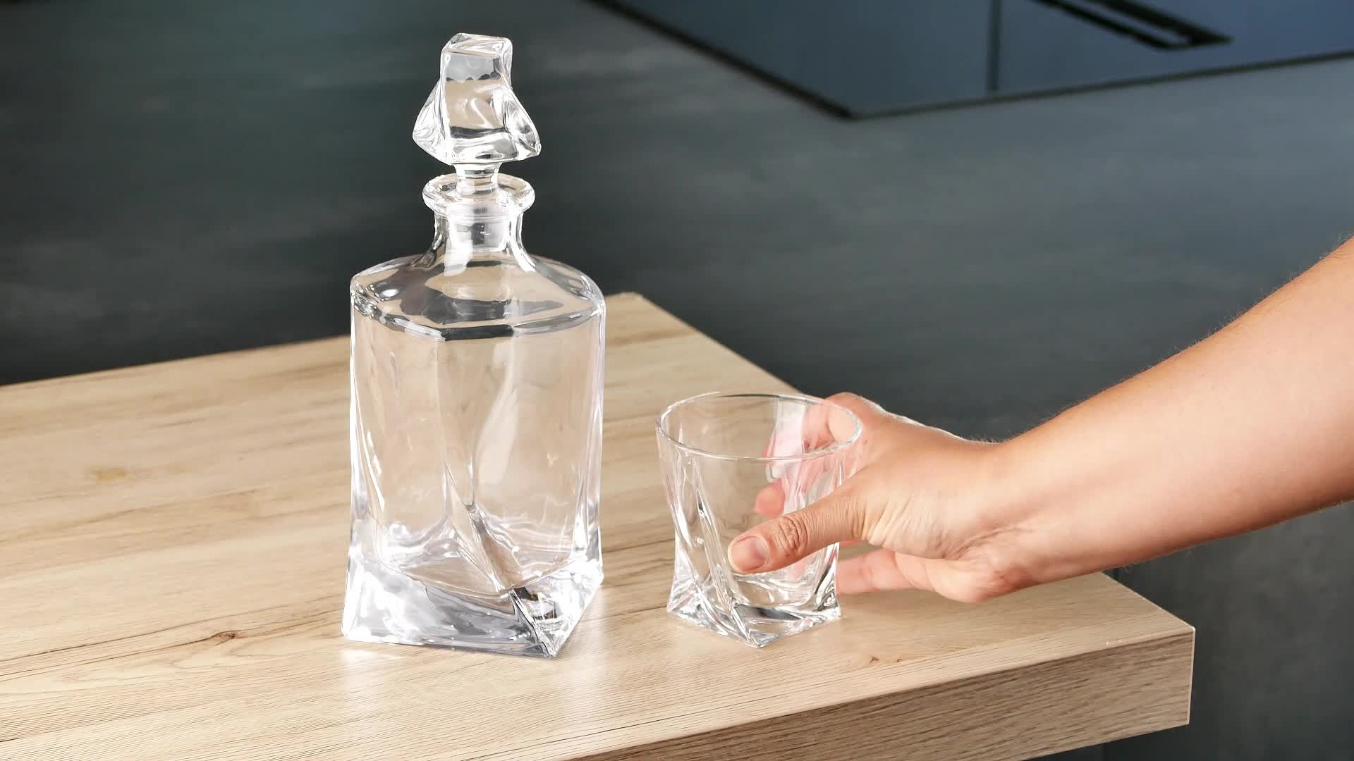 Intirilife 2x Whisky Glas in Transparent 'TWISTED' – Old Produktbild-Vorschau 7