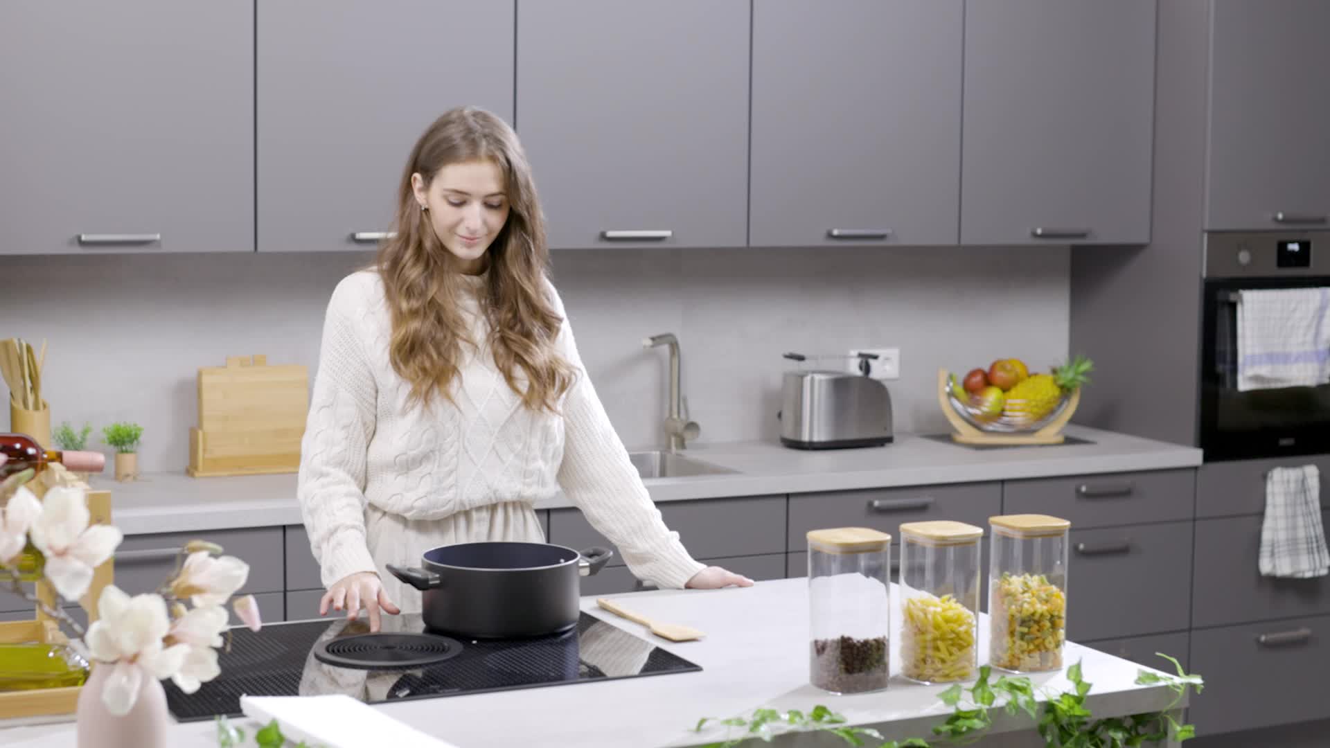 Relaxdays Vorratsgläser mit Bambusdeckel, 3er Set, eckige Produktbild-Vorschau 7
