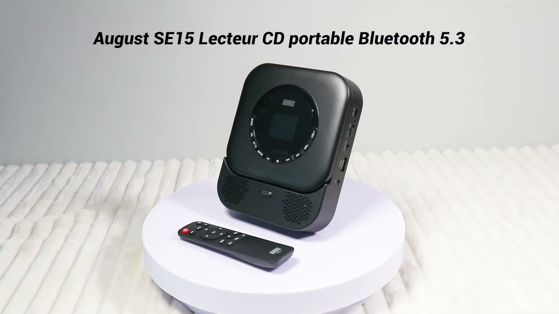 Lecteur CD portable Bluetooth 5.3 avec support mural, Voir les images du produit 7