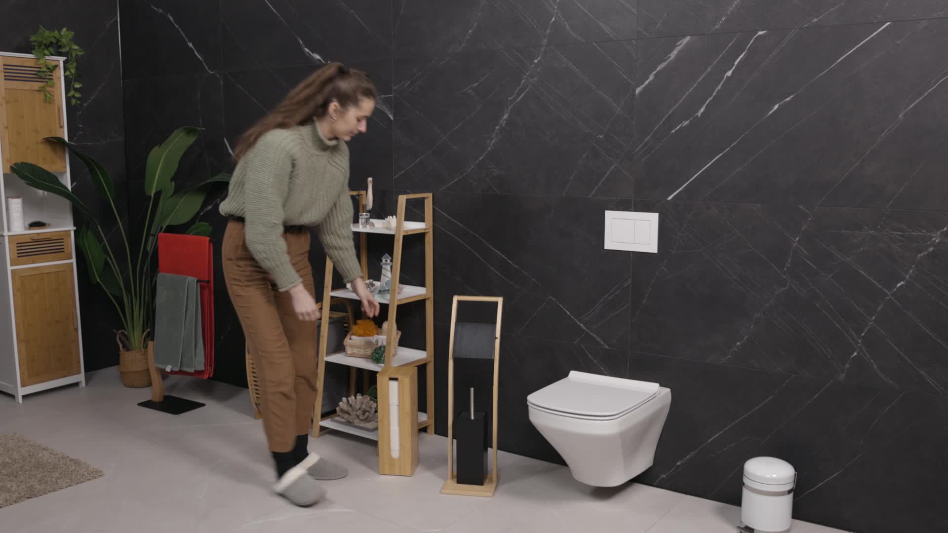 Relaxdays Toilettenpapier Aufbewahrung Bambus, für 4 Produktbild-Vorschau 7