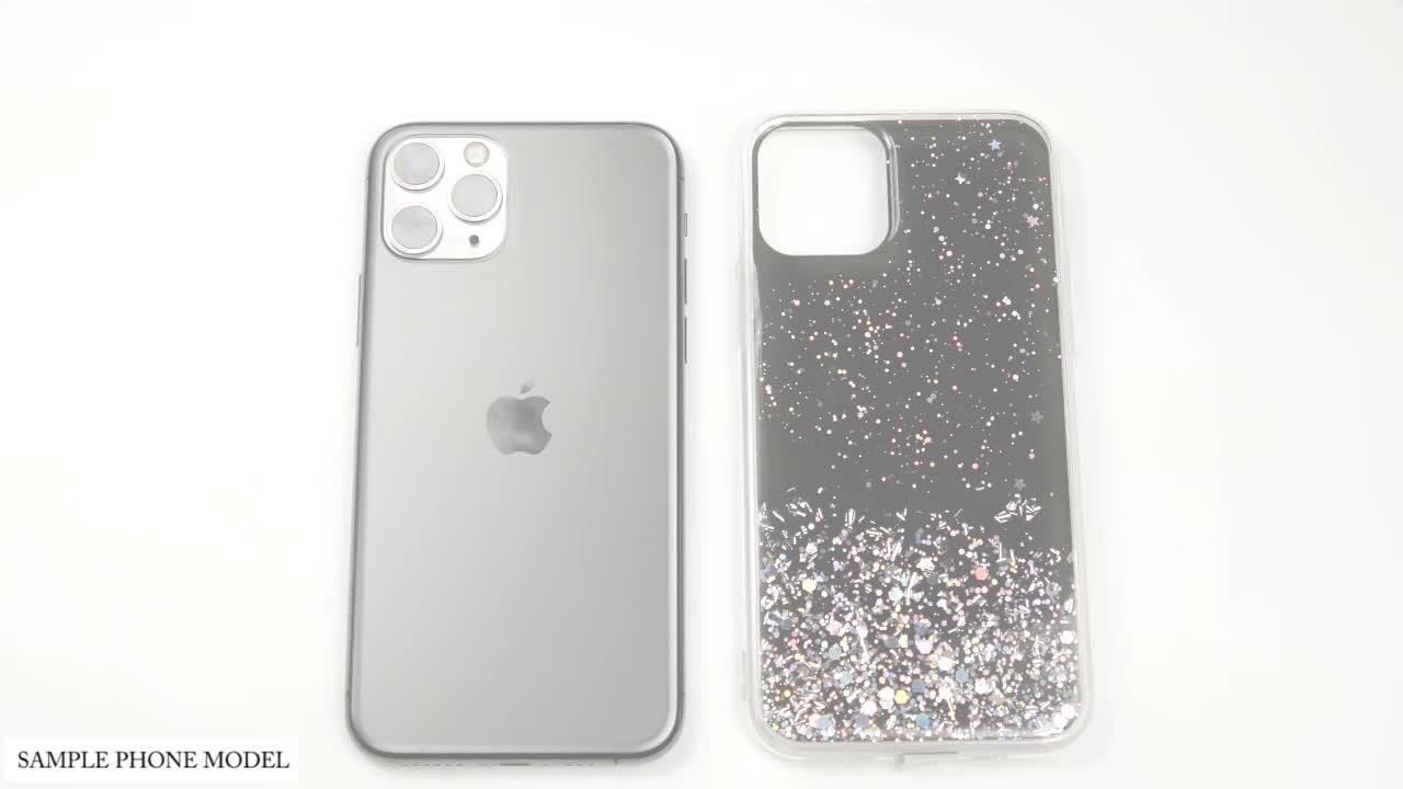 Cadorabo Hülle für Oppo A92 in Schwarz mit Glitter Produktbild-Vorschau 7