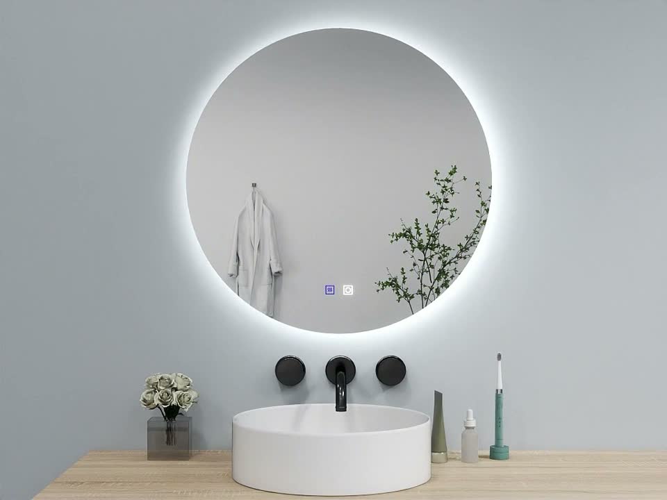 LED Rund Badspiegel 60cm drei Lichtfarbe dimmbar Produktbild-Vorschau 7