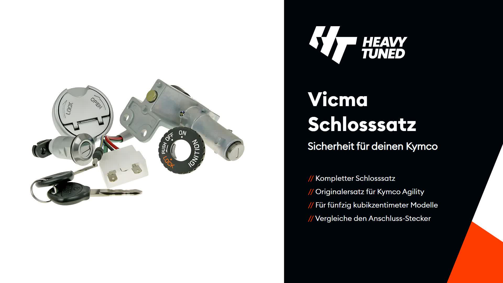 Schlosssatz Vicma OEM 89133 für Kymco Agility 50, Agility Produktbild-Vorschau 3