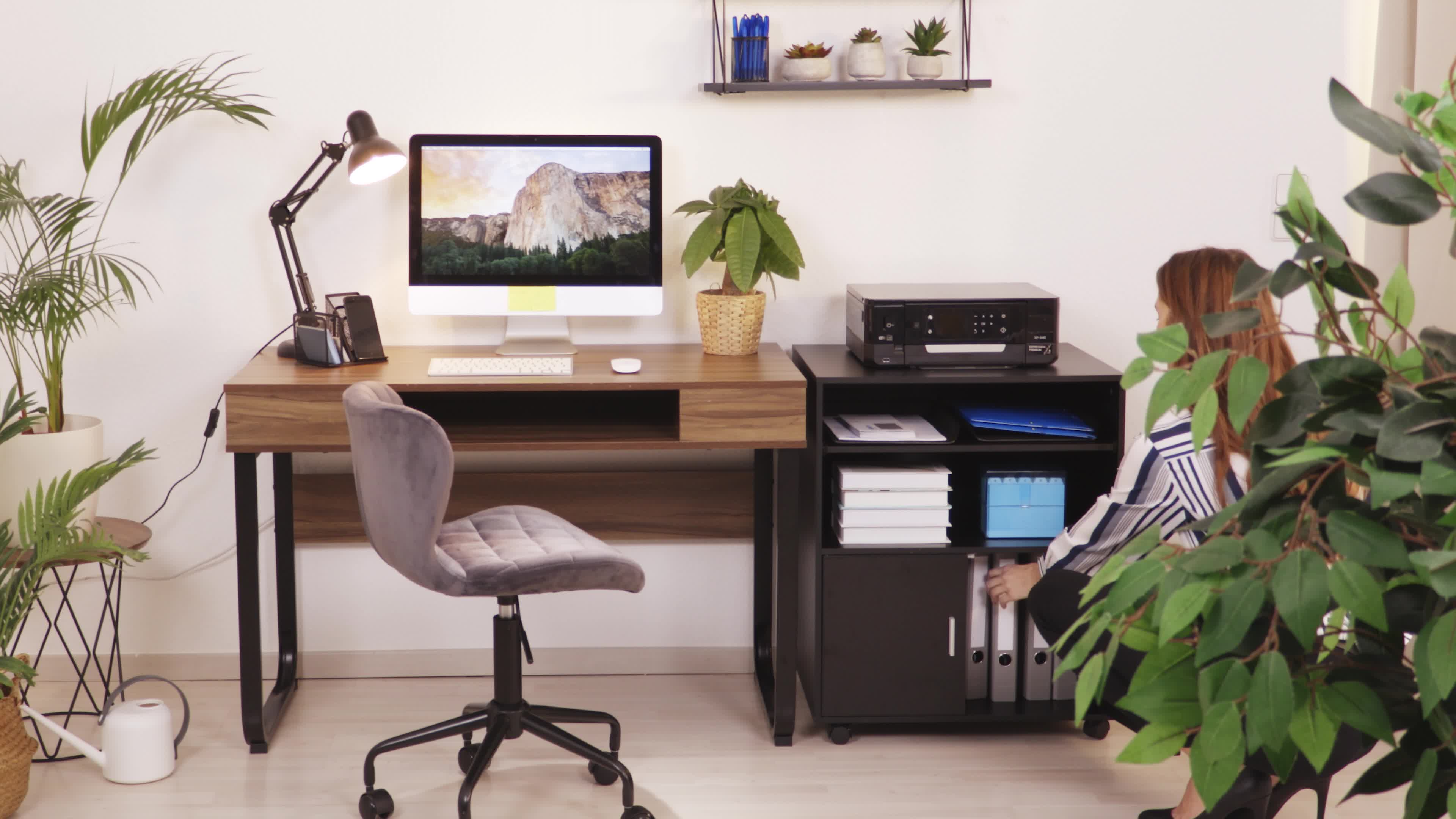 Relaxdays Rollcontainer Büro, mit 2 Fächern & Produktbild-Vorschau 7