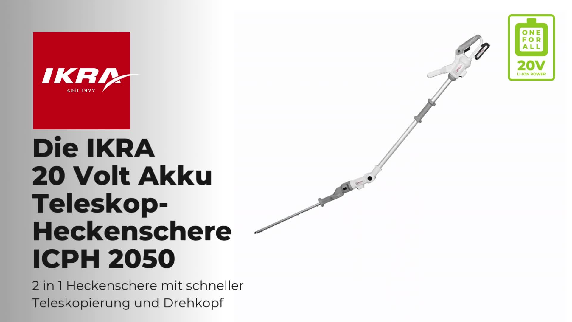 IKRA Akku Teleskop Heckenschere ICPH 2050 | 20V | 50 cm Produktbild-Vorschau 7
