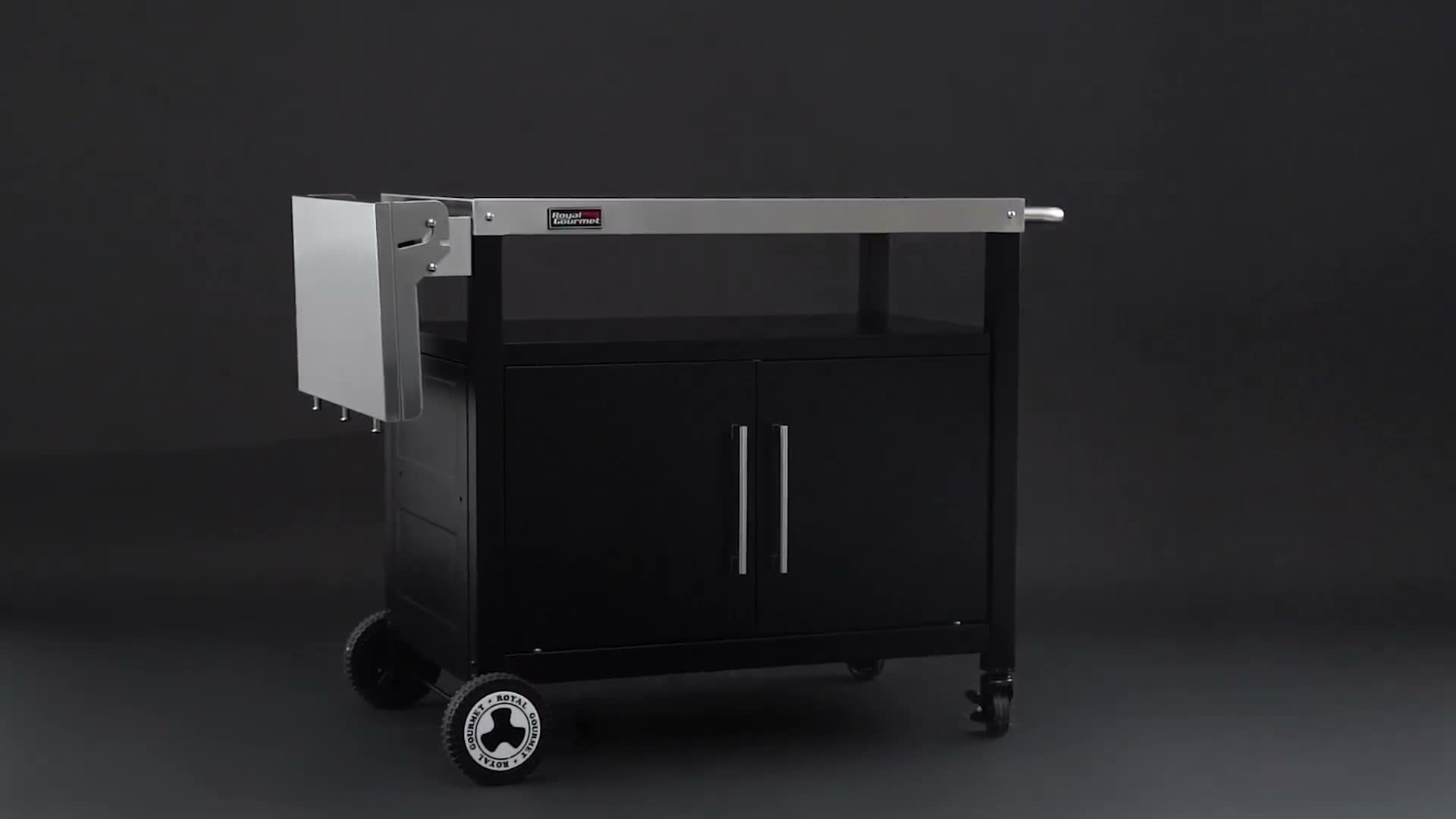Royal Gourmet Grillwagen mit Klappbarem Seitentisch, Produktbild-Vorschau 7