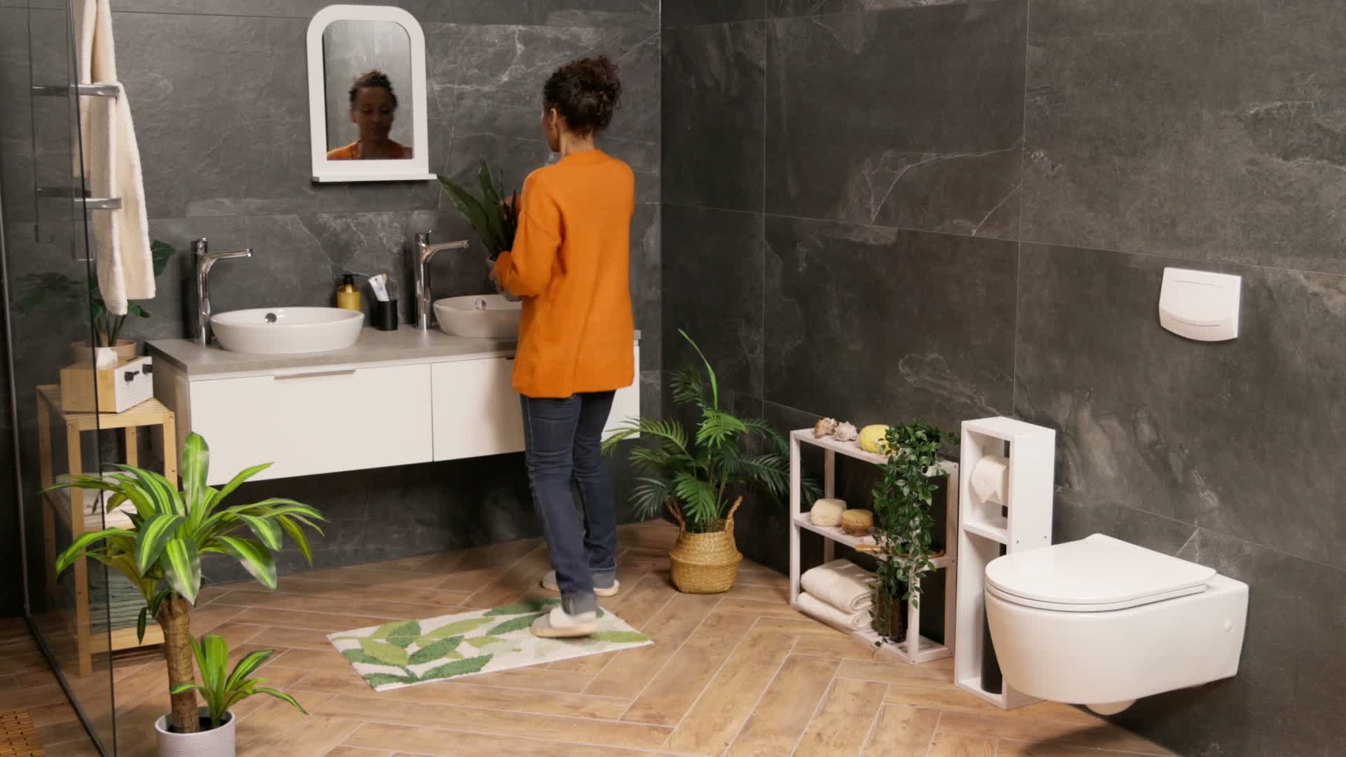 Relaxdays Toilettenpapierhalter, Walnussholz, Wandmontage Produktbild-Vorschau 7