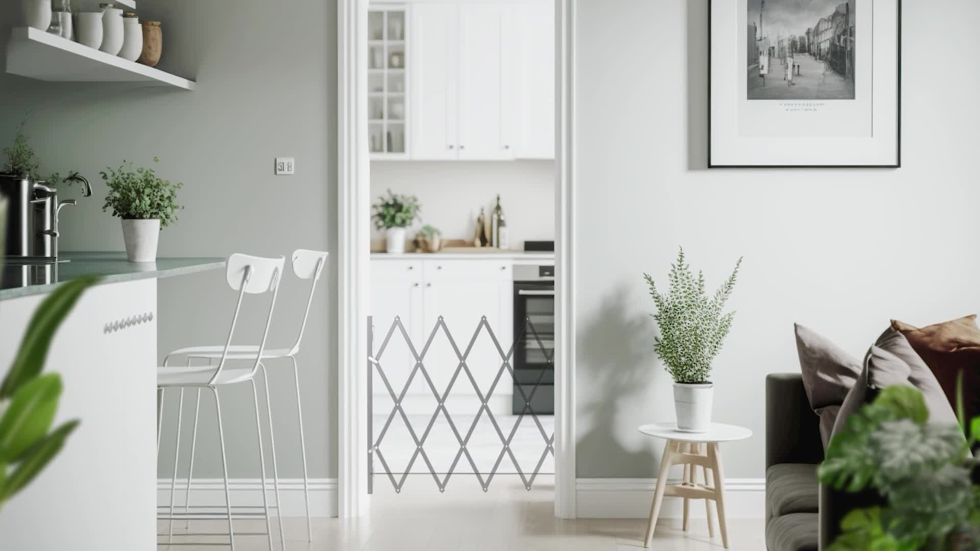 Relaxdays Hundeabsperrgitter, ausziehbar bis 118 cm, Produktbild-Vorschau 7