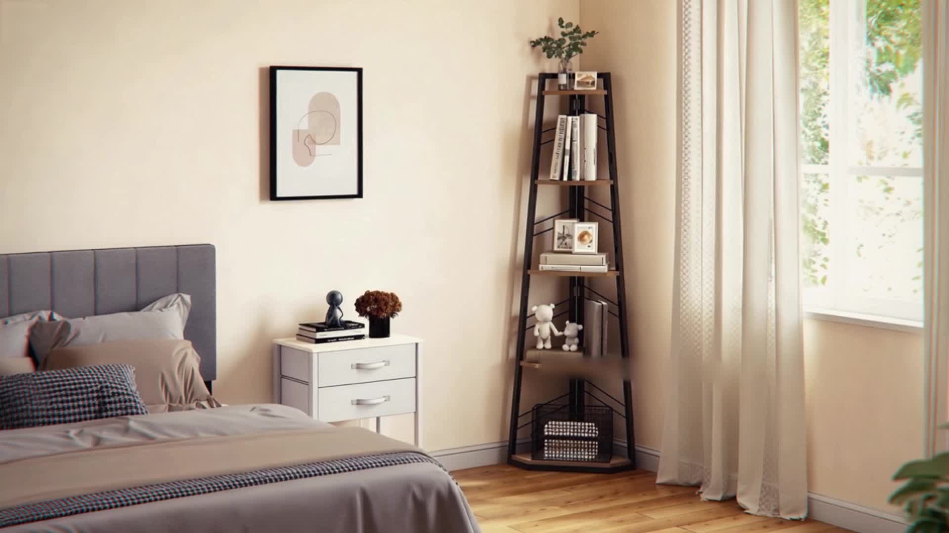 YITAHOME Eckregal 5 Ebenen, Eck-Bücherregal, 160cm Produktbild-Vorschau 7