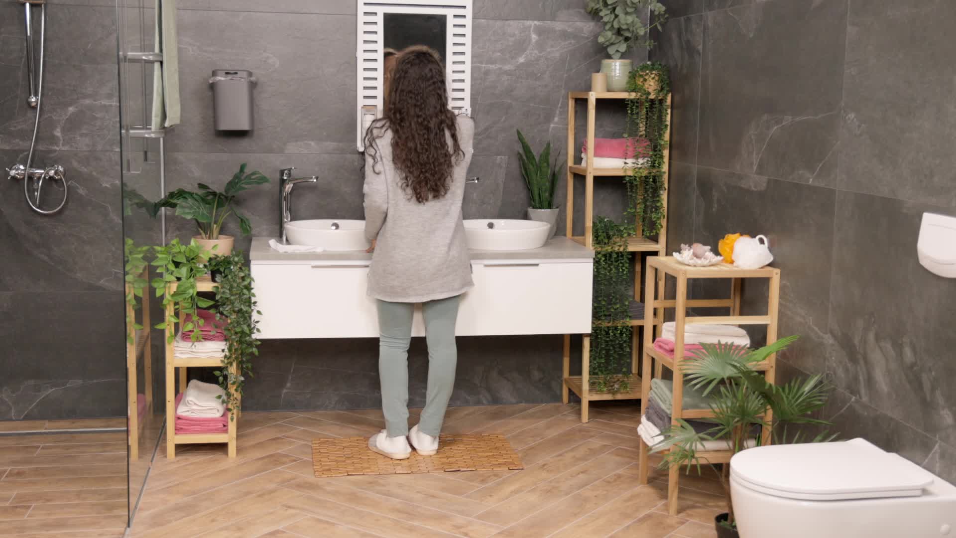 Relaxdays Kosmetikeimer Wandmontage, 3 l, Absenkautomatik, Produktbild-Vorschau 7
