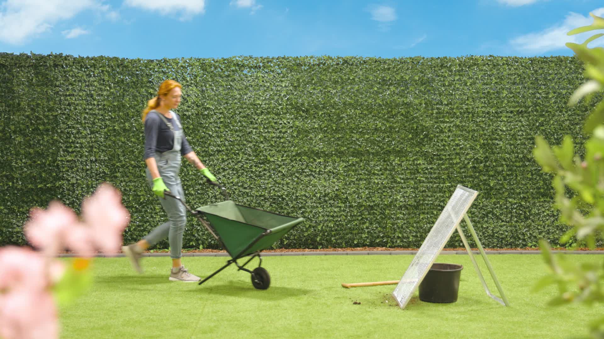 Relaxdays Schubkarre faltbar, HxBxT:66x64x112cm, Stahl, Produktbild-Vorschau 7