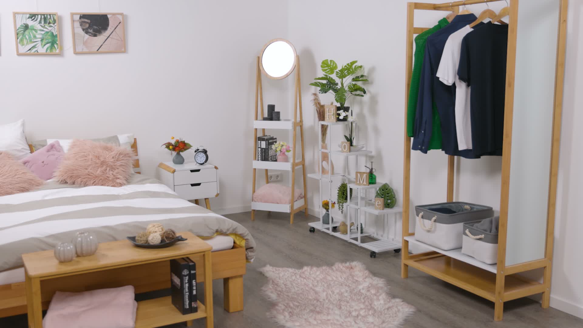 Relaxdays Blumenständer mit Rollen, H x B x T: 91,5 x 93 x Produktbild-Vorschau 7