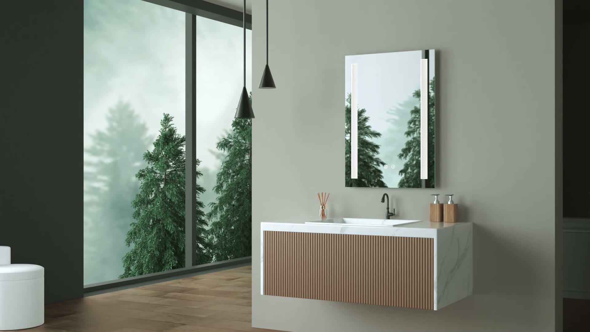 HOKO Badspiegel LED Antibeschlag Wandspiegel Produktbild-Vorschau 7