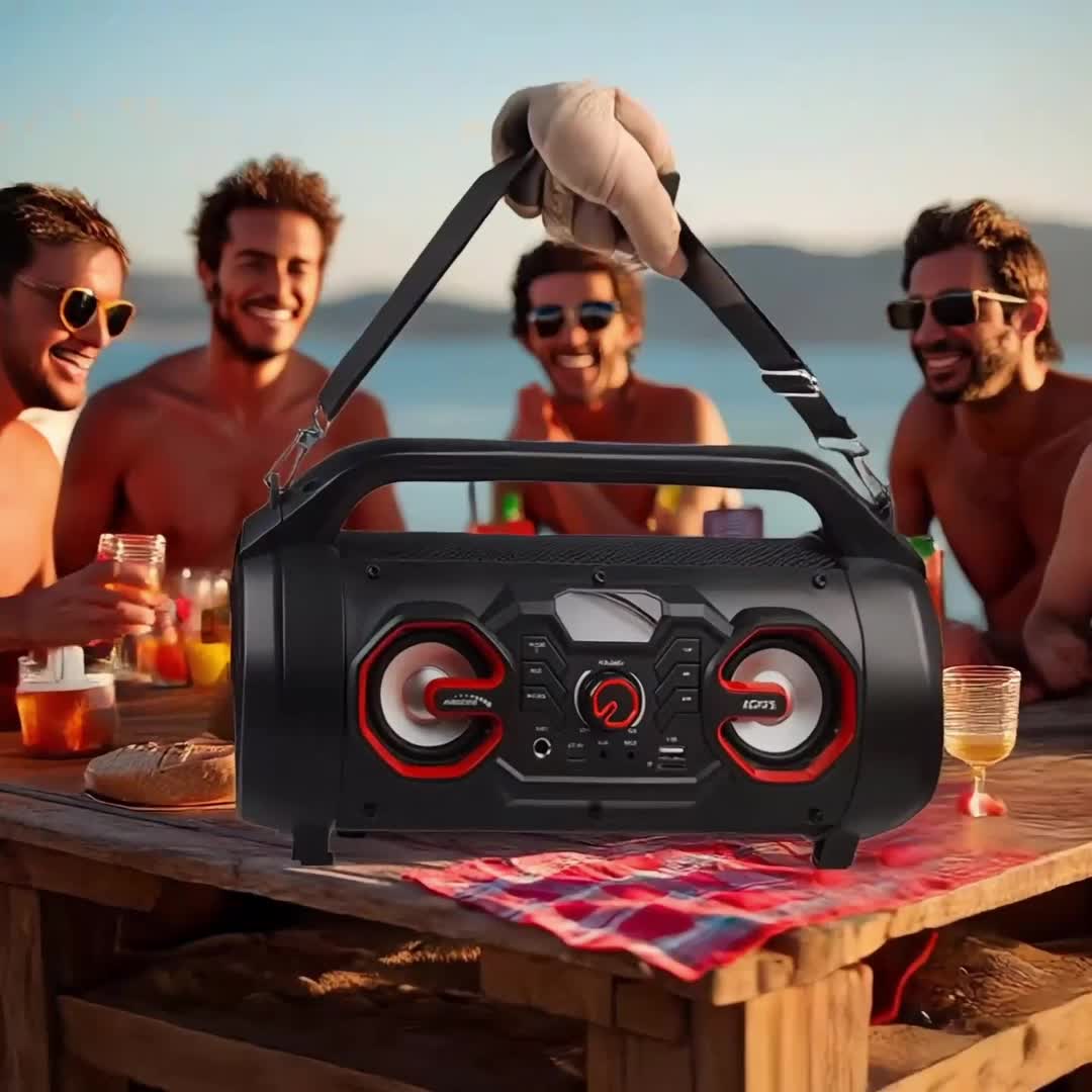 Bazooka Tragbarer Bluetooth-Lautsprecher Boombox 30W Produktbild-Vorschau 7
