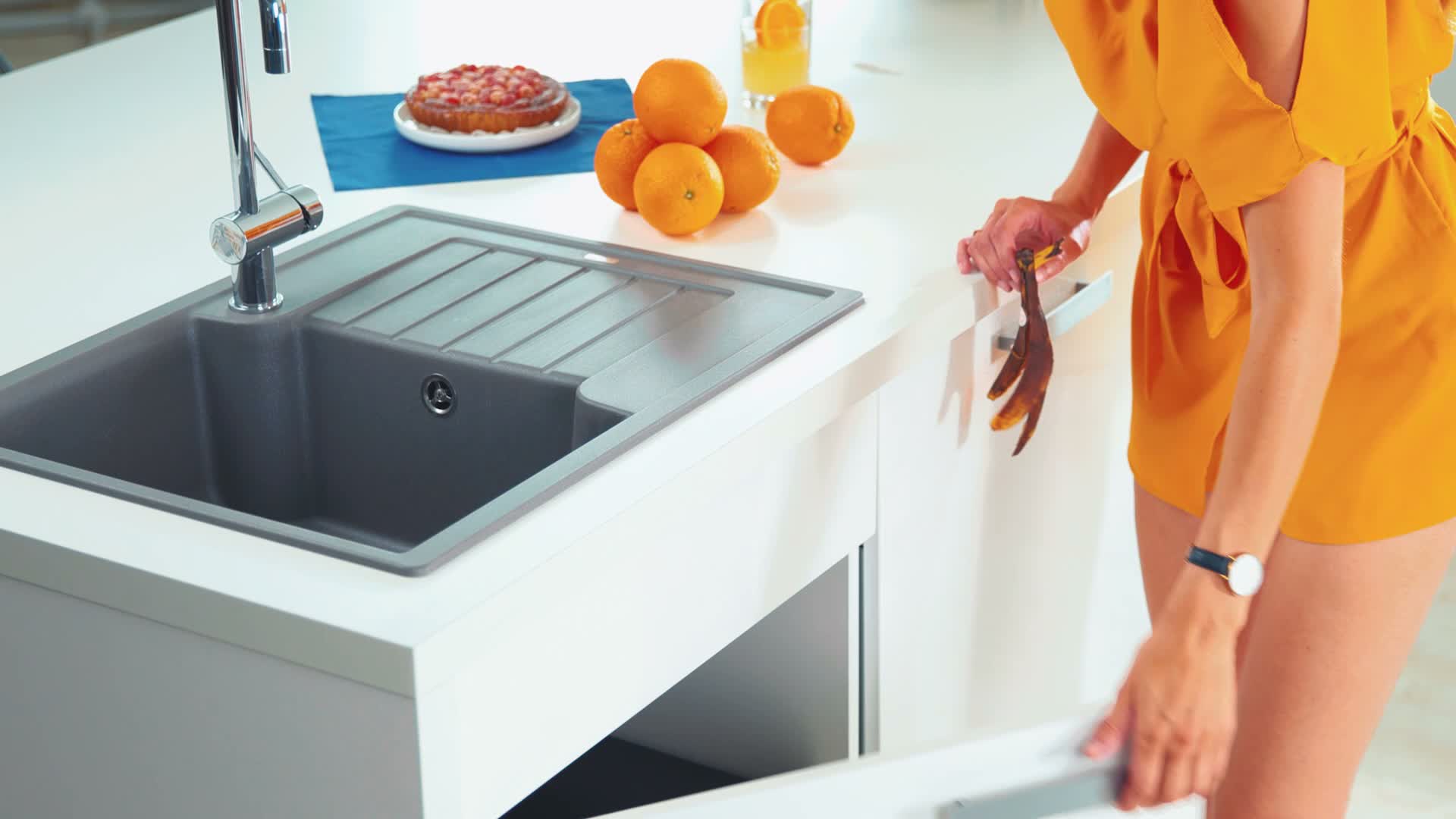 Relaxdays Einbaumülleimer 3-fach, ausziehbar, Produktbild-Vorschau 7