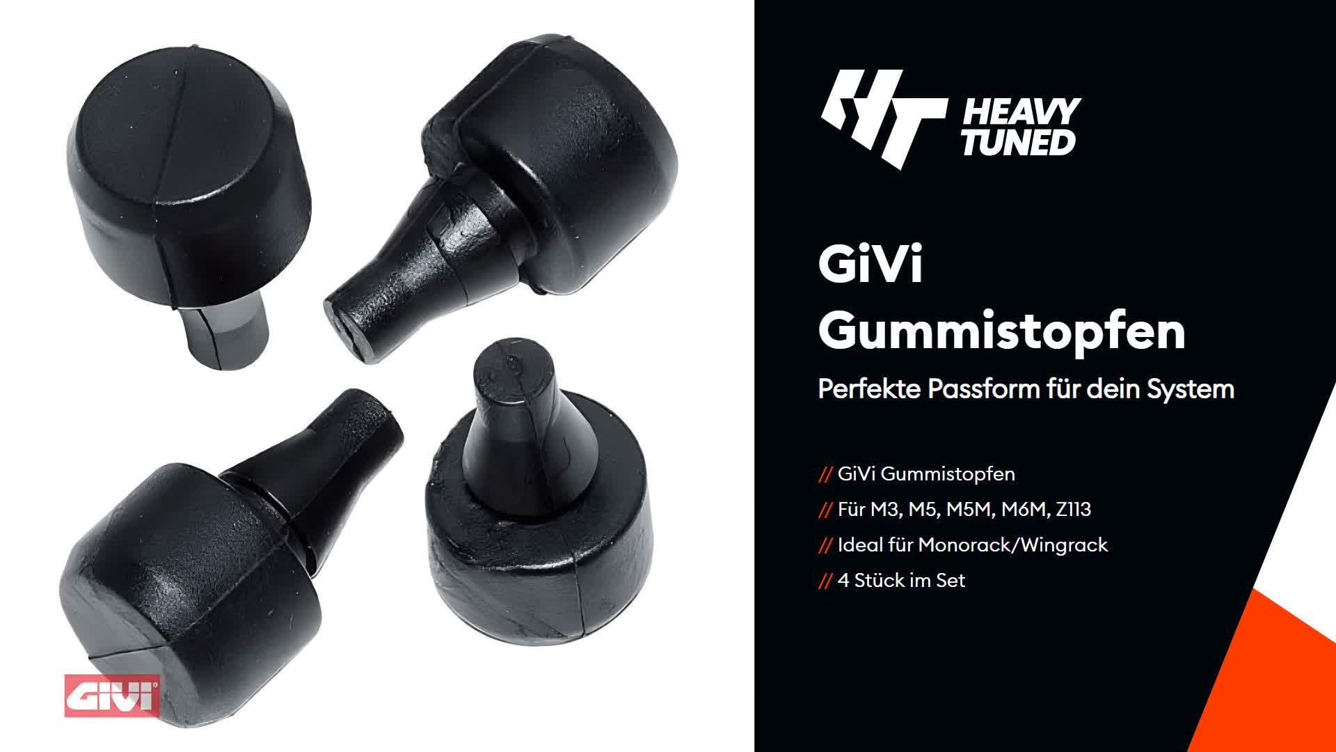 GiVi Gummistopfen 4 Stück für M3 / M5mm / M5M / M6M / Produktbild-Vorschau 4