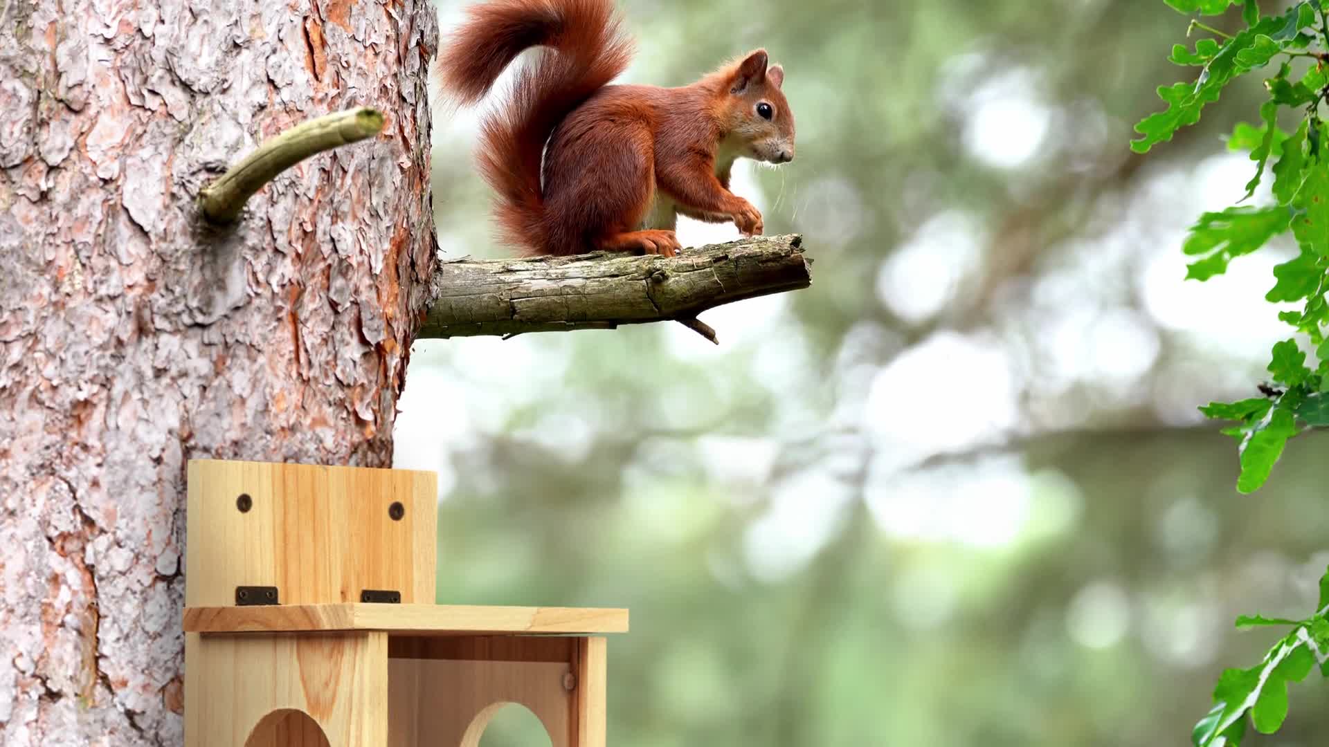 Relaxdays Eichhörnchen Futterhaus, Bausatz, Holz, 2 Produktbild-Vorschau 7