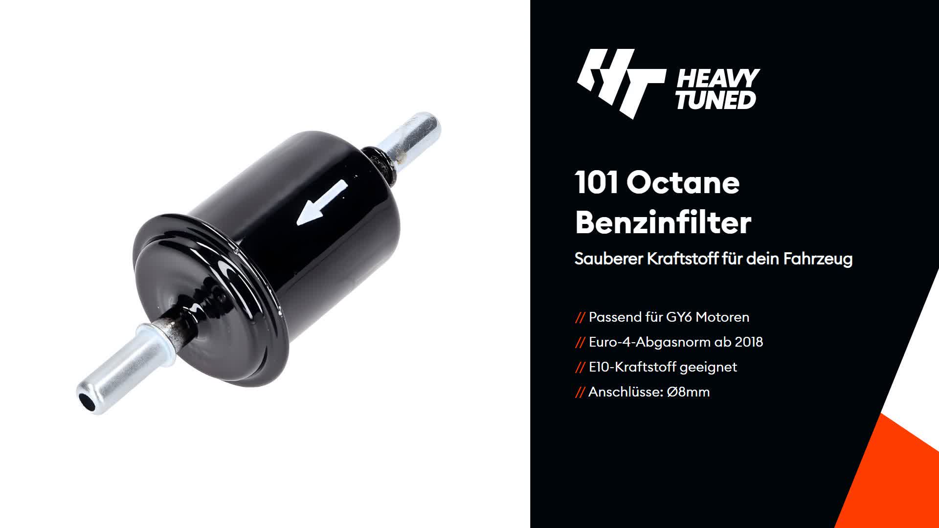 101_Octane Benzinfilter Metall 8mm kompatibel mit GY6 Euro4 Produktbild-Vorschau 4