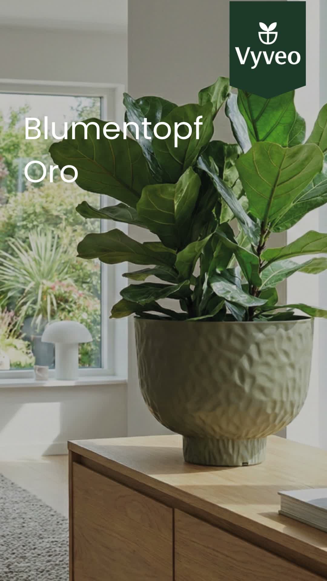 Vyveo - Blumentopf Oro - Schwarz - 28x22 Produktbild-Vorschau 7