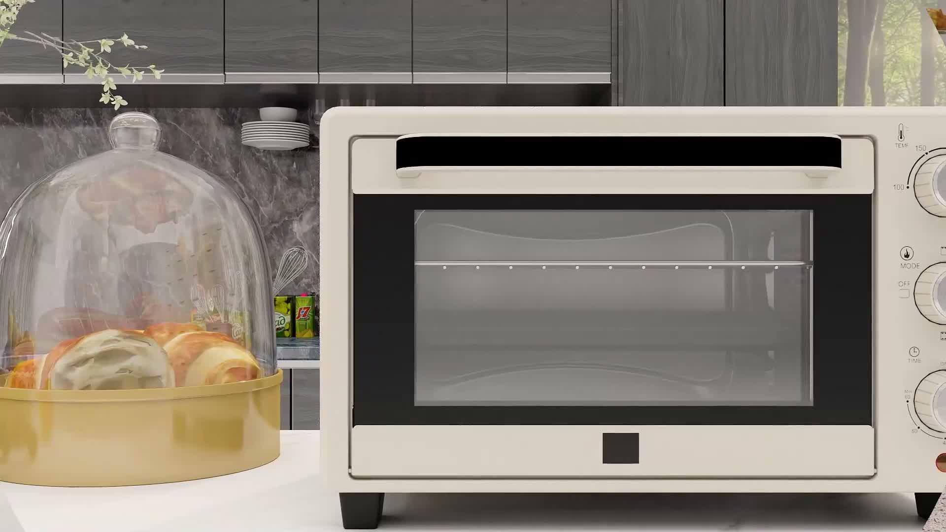 HOMCOM Mini Backofen 21L Pizzaofen Miniofen mit Backblech Produktbild-Vorschau 7