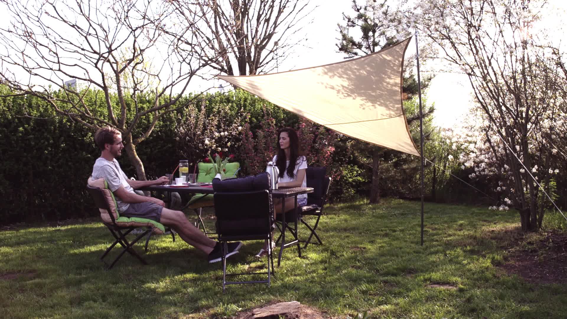 Relaxdays Gartentisch klappbar BASTIAN, groß, Tragegriff, Produktbild-Vorschau 7