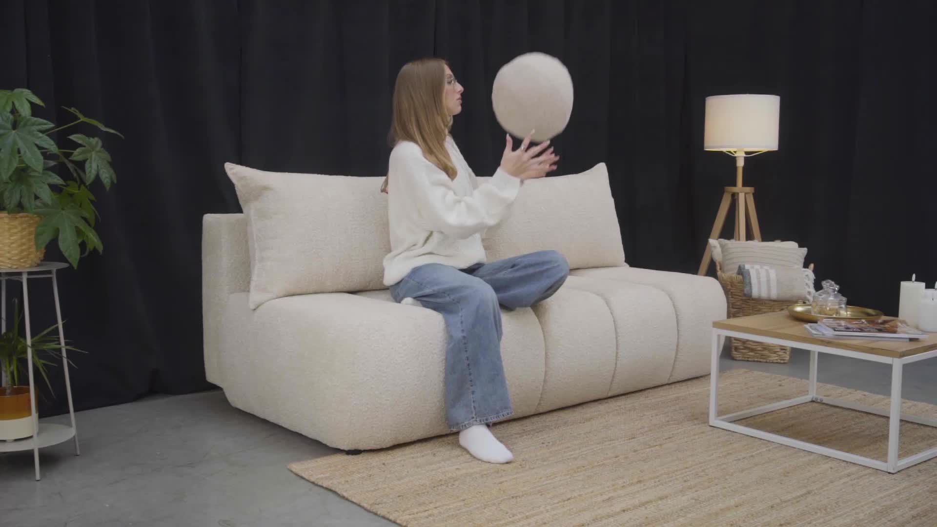 Kaiser Möbel Dreisitziges Sofa PIANO mit Schlaffunktion Produktbild-Vorschau 6