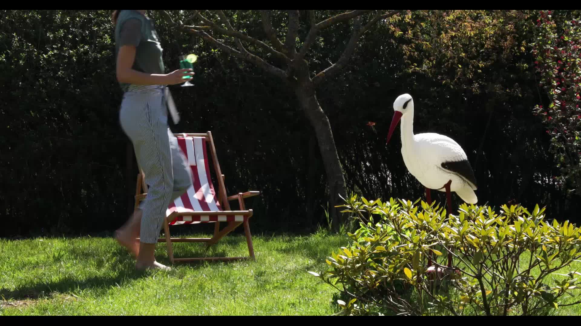 Relaxdays Gartenfigur Storch, Garten Dekofigur, Fischreiher Produktbild-Vorschau 7