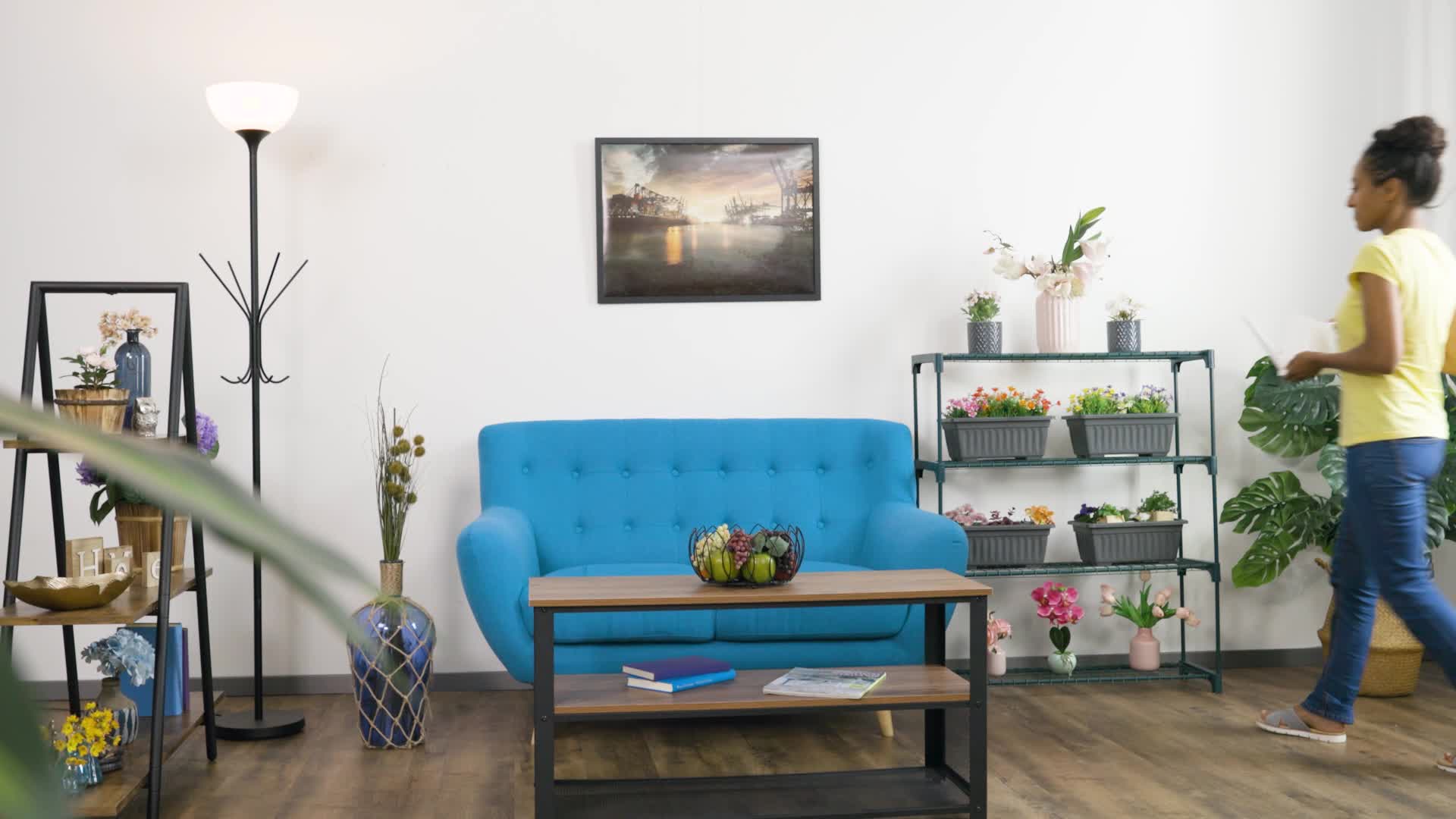 Relaxdays Pflanzenregal, 4 Ablagen, für Blumen- & Produktbild-Vorschau 7
