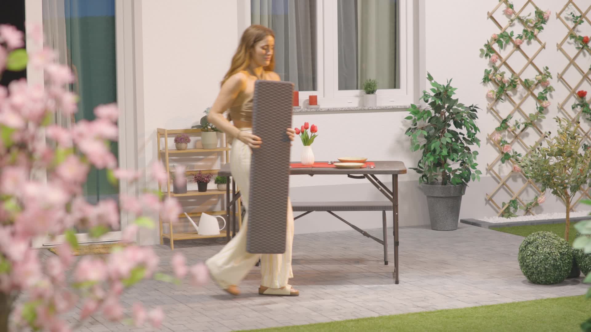Relaxdays Bierbank 2er Set, faltbar, für Terrasse & Garten, Produktbild-Vorschau 7
